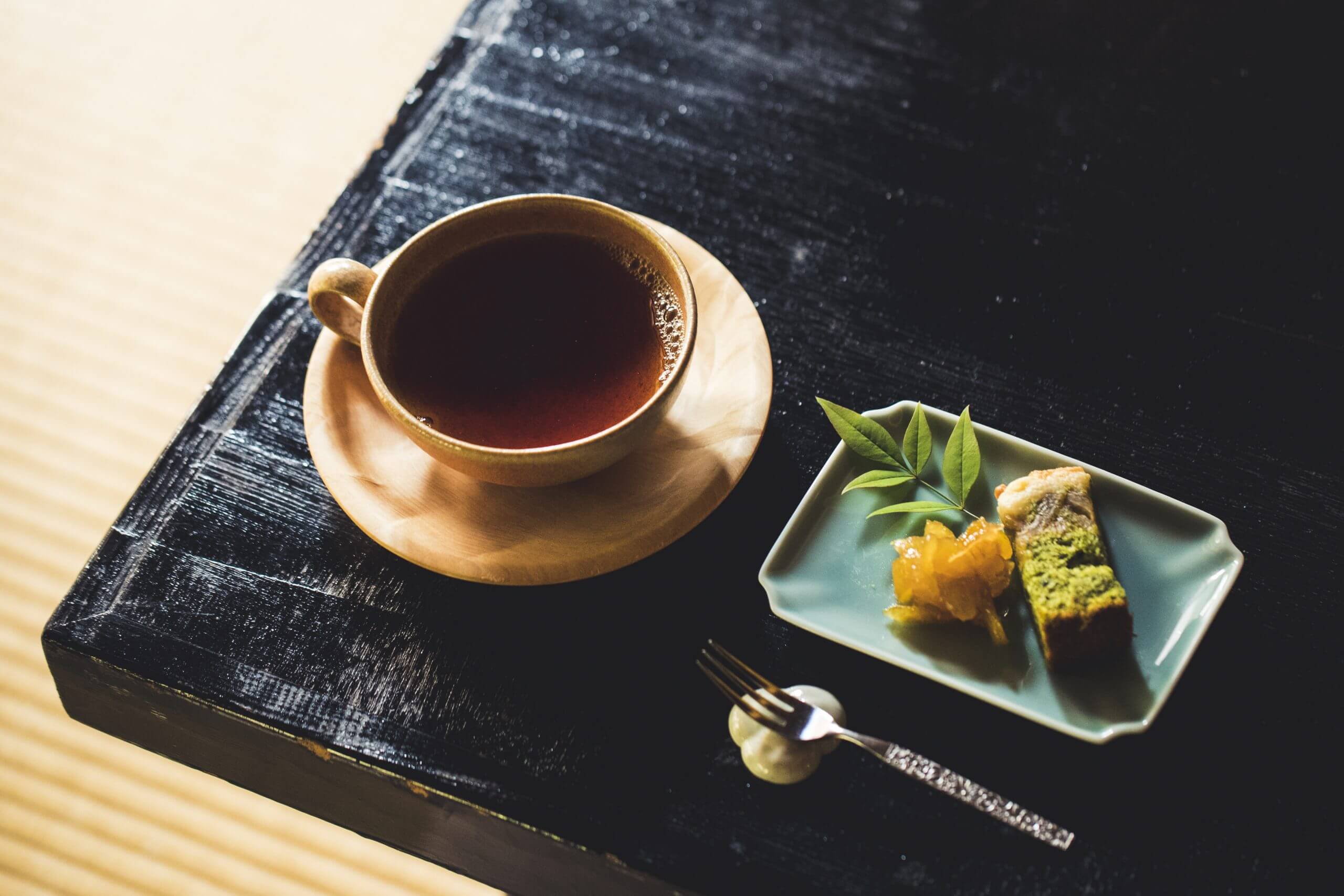 八女茶ケーキとドリンクセット