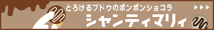 タイアップ商品のチョコレートのバナー