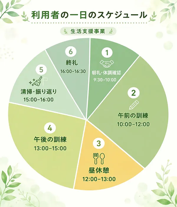 生活支援事業の1日のスケジュール